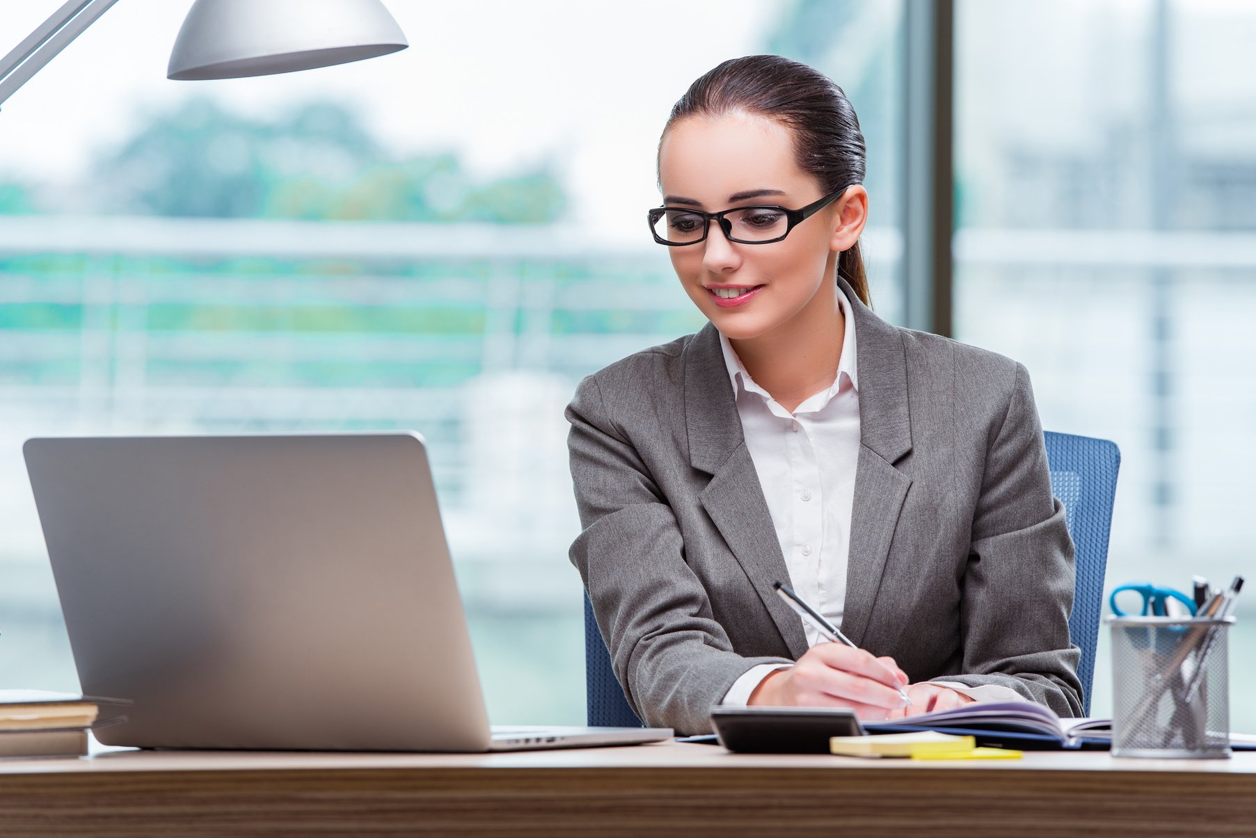 Assistant Working in the Office